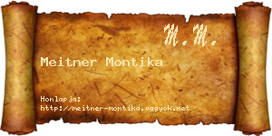 Meitner Montika névjegykártya